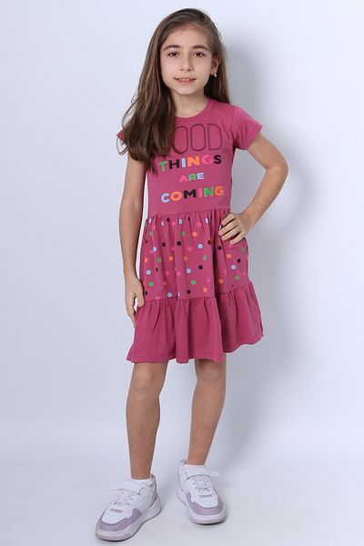 HÇM Girl's Dress - Ruffled and Pleated A28 Model