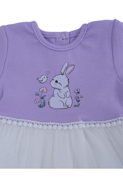Bebelop Girl's Baby Report Rabbit Floral Tulle Dress