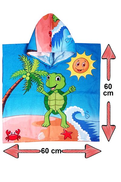 Ewason Kids Poncho Set: Beach Towel, Sand Bucket, and Swimming Fun
