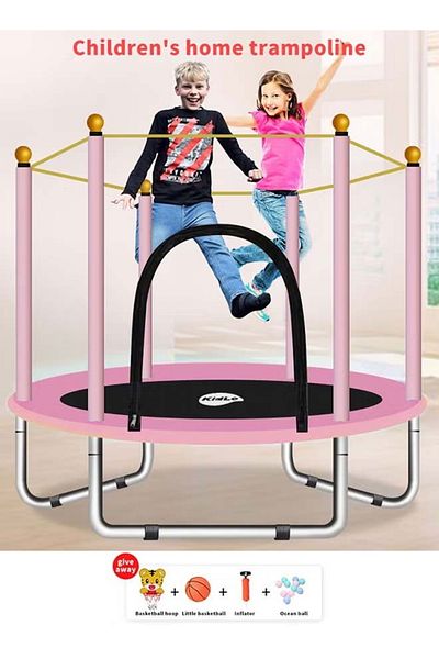 Fitness World نطاطات وترامبولين مع شبكة أمان للأطفال للأماكن الخارجية والداخلية
