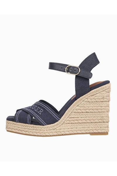 Tommy Hilfiger Tommy Hilfiger Espadryle na koturnie Wysokie klapki na koturnie