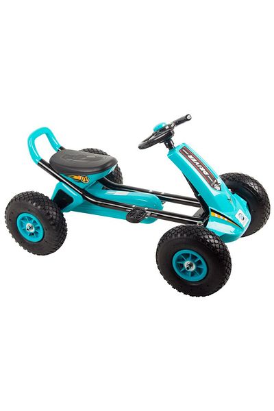 KidsCare Kart cu pedale si roti gonflabile Driver Kidscare Albastru