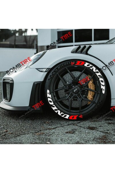 bombtire ملصق إطار Dunlop للسيارات/المحرك، نموذج جديد، حروف منقوشة، 2.5 سم، 8...