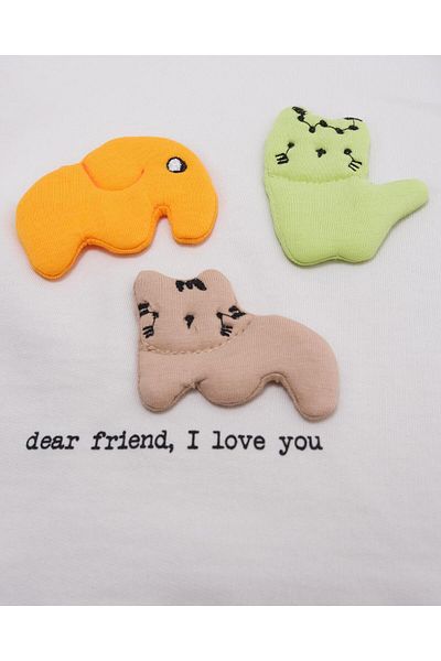 Bebelop Boy's Inflatable Cute Animal Applique 2-Piece Top and Bottom Set