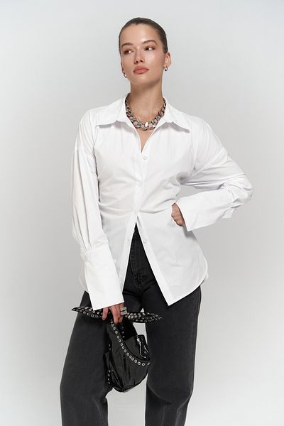MAİ COLLECTİON Cămașă albă cu detaliu frânghie Novers