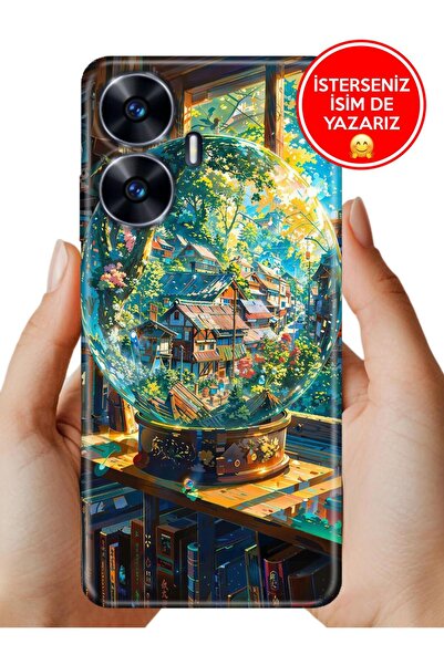 realme C55 Kılıf Desenli Baskılı Kamera Korumalı Silikon Küre Dünya