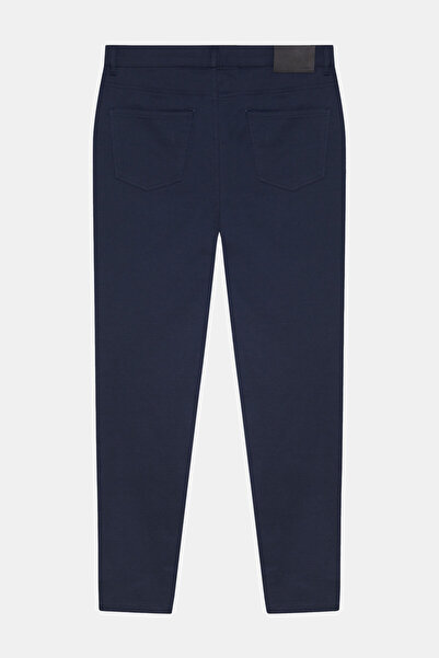 W Collection Dark Blue Pipe Leg Diagonal Striped Sports Pants