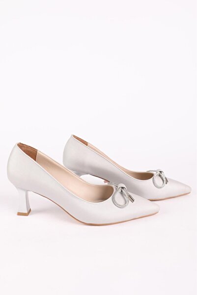 Hayati Arman Women's Low Heeled Evening Dress Shoes Lame