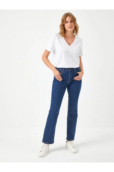 Faik Sönmez B00033 - Indigo Regular Waist Straight Cut Jeans