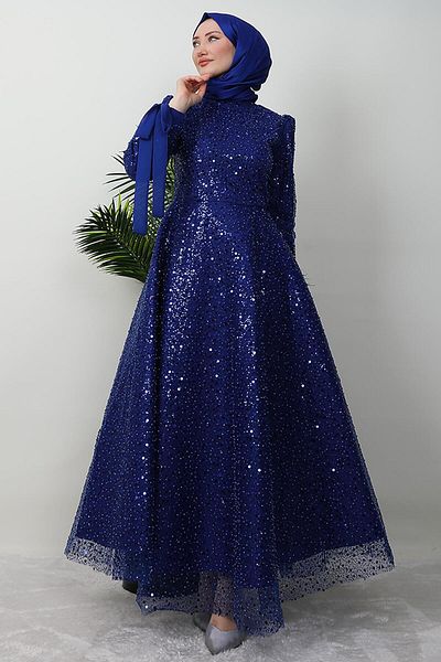 GİYZAMİLA Βραδινό φόρεμα Tansu Hijab Midnight Blue