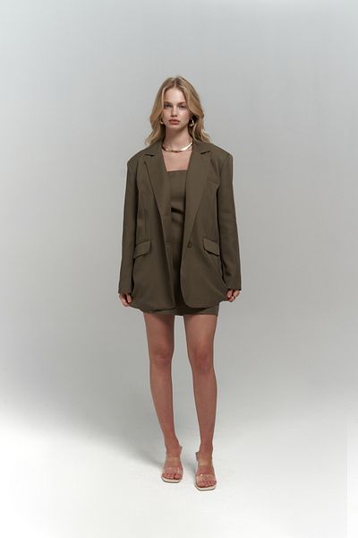 MAİ COLLECTİON Clara Khaki Blazer (Men's Shoes Gx9688)