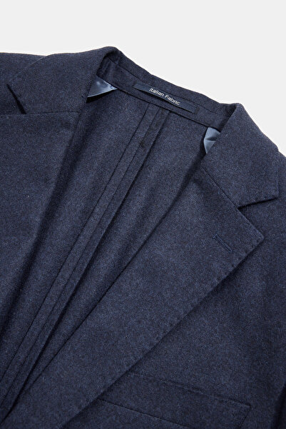 W Collection LACİVERT DÜĞMELİ YÜN CEKET