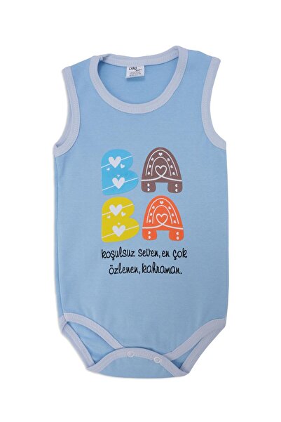 Bebelop Mother and Father Printed Baby Sleeveless Snap-on Bodysuit Bodysuit