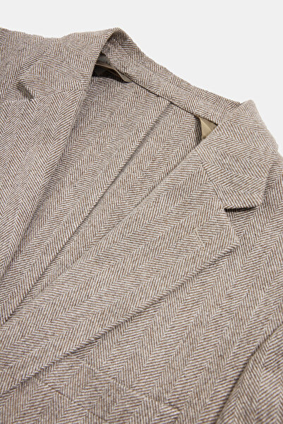 W Collection AÇIK KAHVE DÜĞMELİ YÜN CEKET