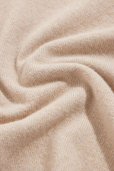 W Collection Beige V-Neck Long Sleeve Sweater