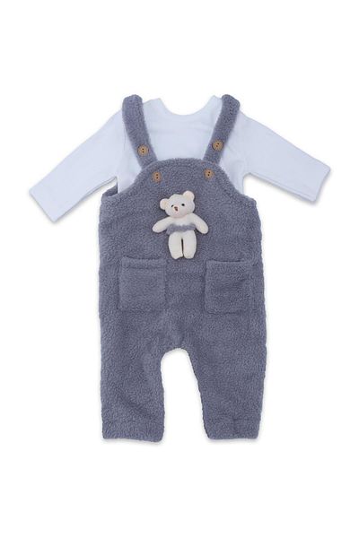 Bebelop Lamb Slopet Set with Teddy Bear.18 Months.grey.18