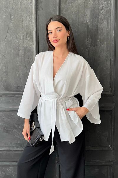 oshebu Damen-Kimono mit Gürtel