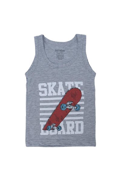 Bebelop Boy's Skate Skateboard Patterned Athlete Boxer 2-Piece Top and Bottom Set