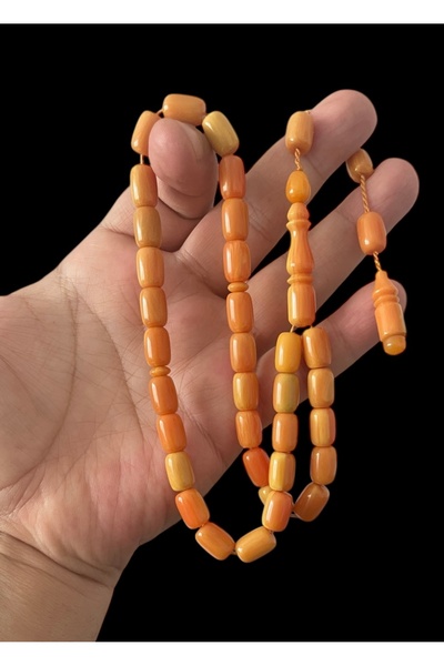 Trikala مسبحة كاتالين بلجيكية قديمة من المواد الراقية مقاس 11 × 7.5 ملم