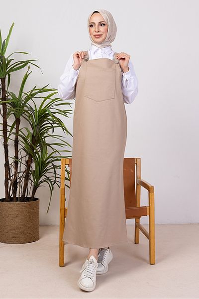 Bestenur Μοντέλο Gavin Pocket Gabardine Gilet 1404 Stone