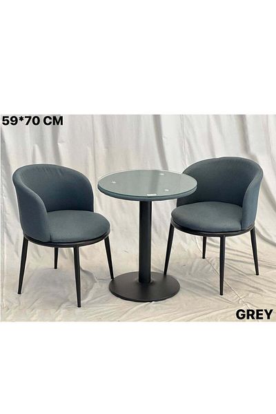 TrentonGCC Elegant 3-Piece Bistro Table & Chairs Set – Modern Dining & Café Furniture