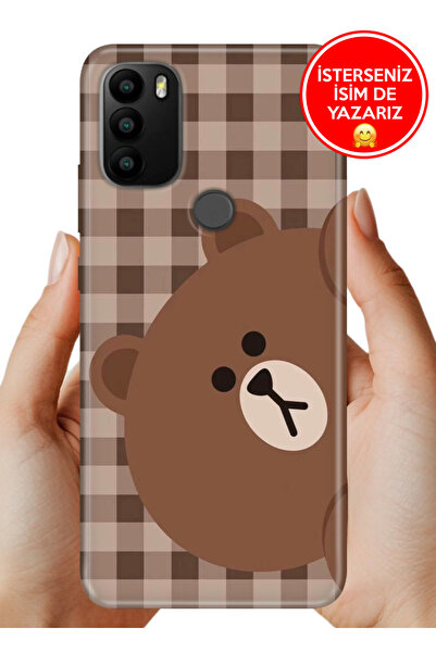 General Mobile GM 21 Plus G510-G511 Kılıf Desenli Baskılı Kamera Korumalı Silikon Ekose Bear