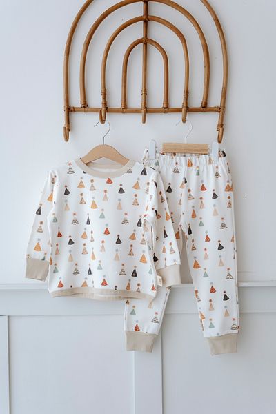 Lollie Baby&Kids Children's Pajamas Set 1.0 Tog, Modal & Cotton - Party Caps
