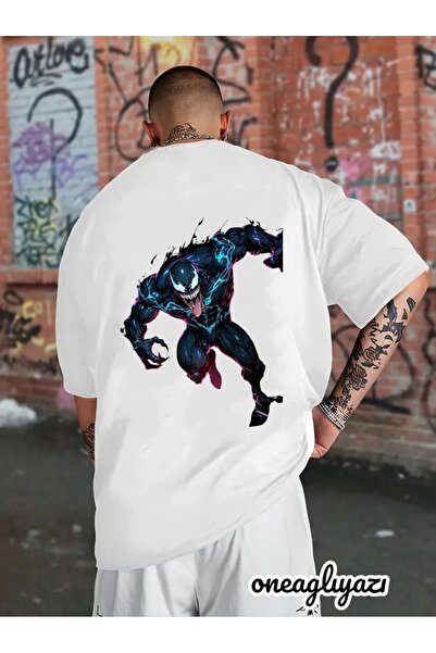 oneagılyazı Tricou oversize cu imprimeu Venom Back