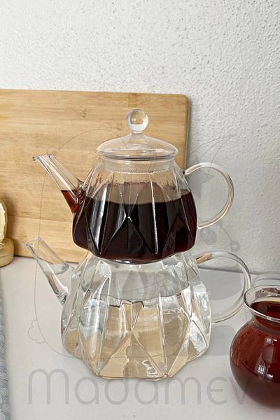 Tilbe Home Retro Design Refreshing Borosilicate Borsa Shaped 1450ml. Cross Tension Infuser