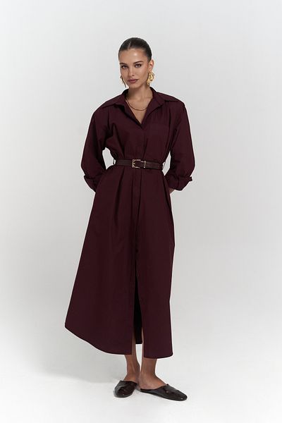 MAİ COLLECTİON Φόρεμα Belsay Trench Coat Βουργουνδίας