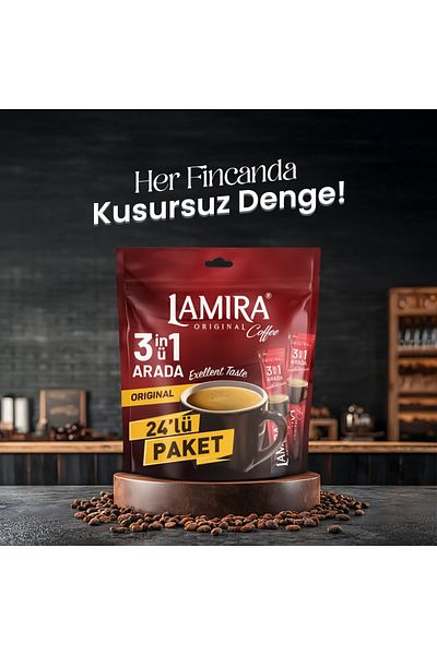 LAMİRA Lamira Original Coffee 3 in 1 Pack (18g * 24 Pieces)