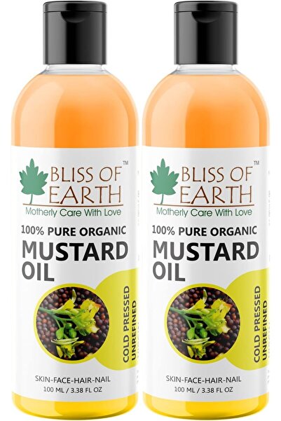 erorex Organic Mustard Oil For Hair Growth And Baby Massage 2X100 Ml