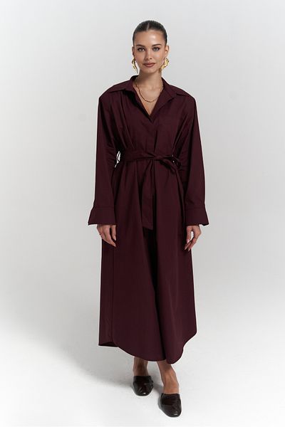MAİ COLLECTİON Φόρεμα Belsay Trench Coat Βουργουνδίας