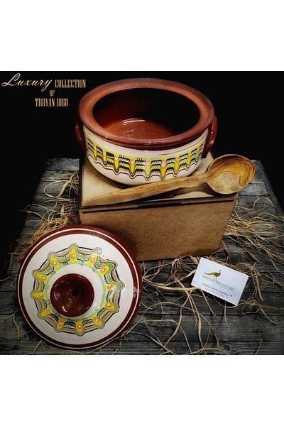 TROYAN 1868 100% Hand Painted Natural Healthy Soil CasseroleTraditional And ModernCrowns Your Kitchen With Art