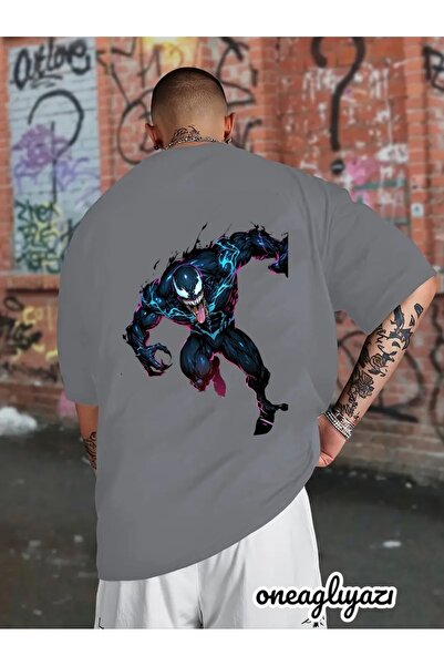oneagılyazı Tricou oversize cu imprimeu Venom Back