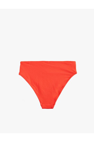 Koton Lined High Waist Textured Bikini Bottom