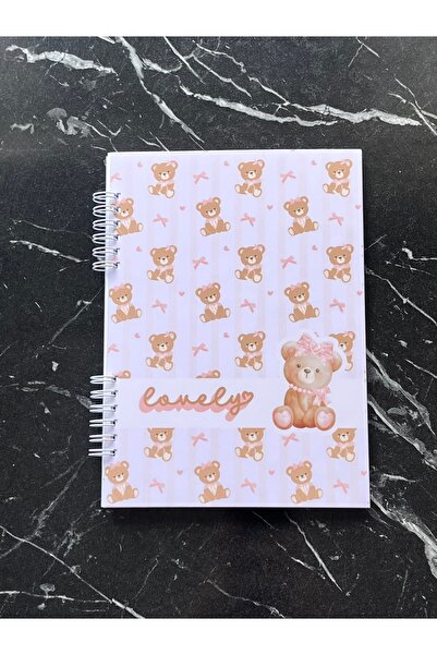 Cuppy Box دفتر ملاحظات جميل من تيدي بير مكون من 50 صفحة مع ملصق واحد