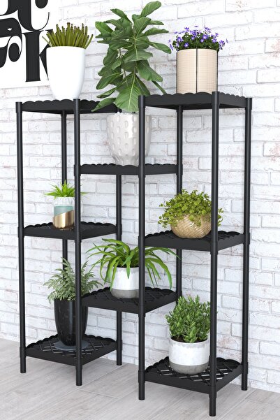 Mgr Office Papatya Moblen 8 Raflı Dekoratif Amaçlı Ayaklı Saksılık Çiçeklik  ...