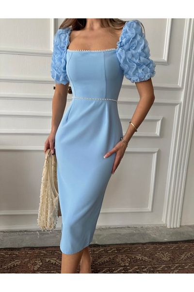 LİBAS Lisa Pearl Detail Midi Dress