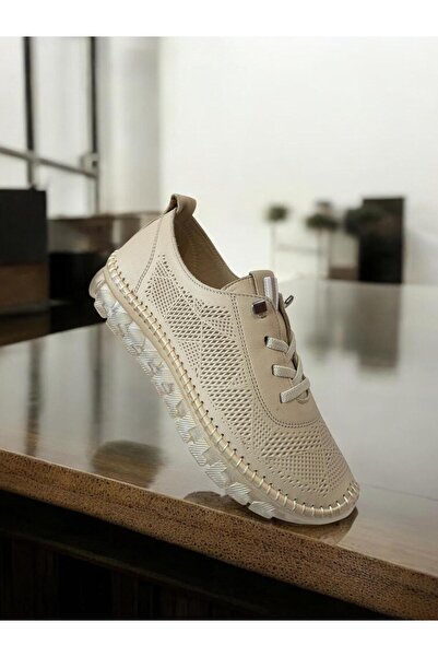 Voyager Women's Inner and Outer Genuine Leather Poly Sole Rubber Lace up Orthopedic Daily Shoes