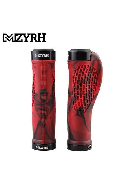 Choice BLACK-RED MTB Handlebar Grips Bicycle Lock on Handles Cuffs Mountain Bike Soft Anti-slip Handlebar C