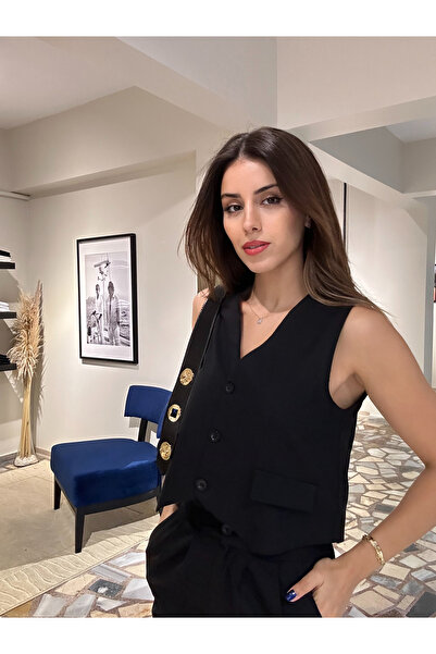 Butik Siyah Keten Takım