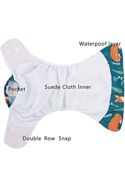 erorex Cloth Diaper 4Pcs Baby Cloth Diaper Washable Reusable Stretchable Cloth Pocket Diapers With Strong