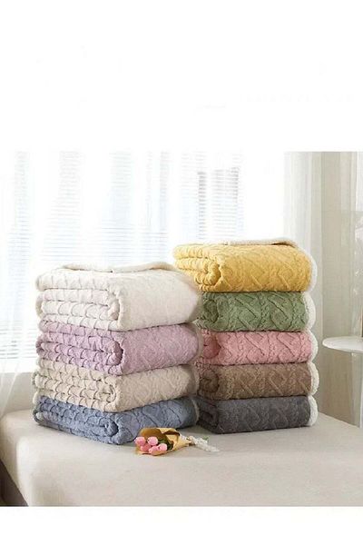 Comfy SET OF 9 SOFT & FLUFFY TEXTURED THROW/BLANKET KING SIZE FOR LIVING & BEDROOM