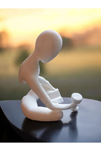 Scandinavian style philosopher book reading  figure decorative figurine 3D
