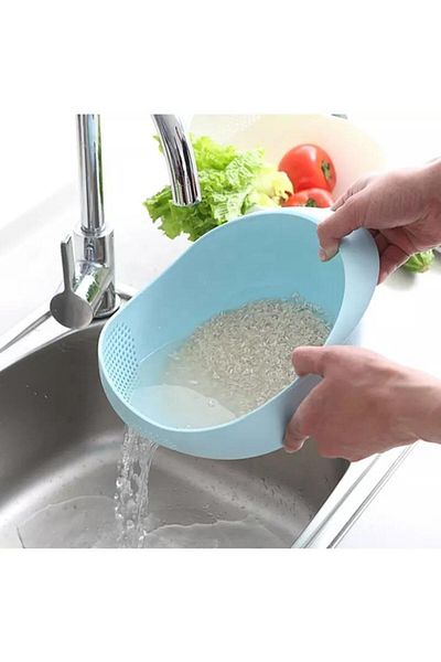 Hayveys home Oval Rice Strainer Vegetable Fruit Washing Strainer