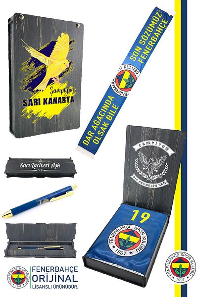 Fenerbahçe Original Licensed Last Word Shawl Scarf Hybrt Ballpoint Pen Set
