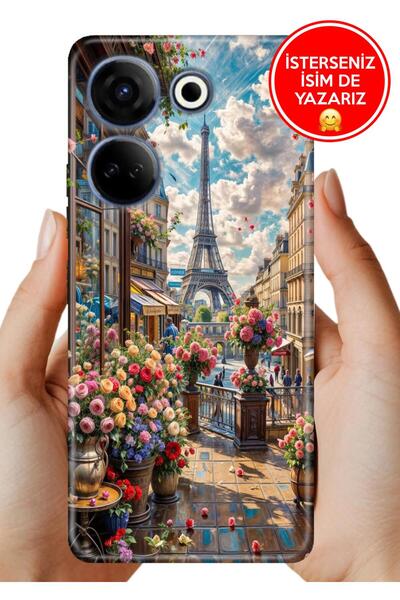 TECNO Camon 20 (CK6n) Kılıf Desenli Baskılı Kamera Korumalı ZRR Silikon Bahar...