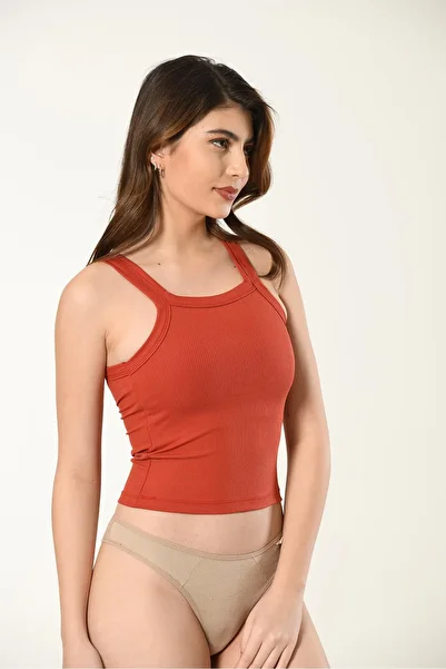 NUİTAMORE Nuitamore Halter Neck Padded Crop Athlete Tank Top