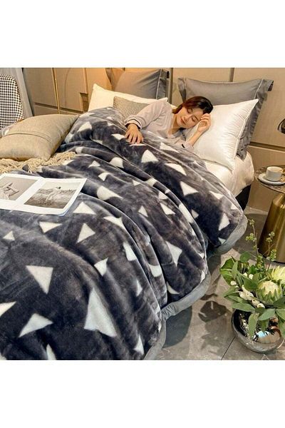 Comfy SOFT & FLUFFY KOREAN KING SIZE BLANKET BLUE